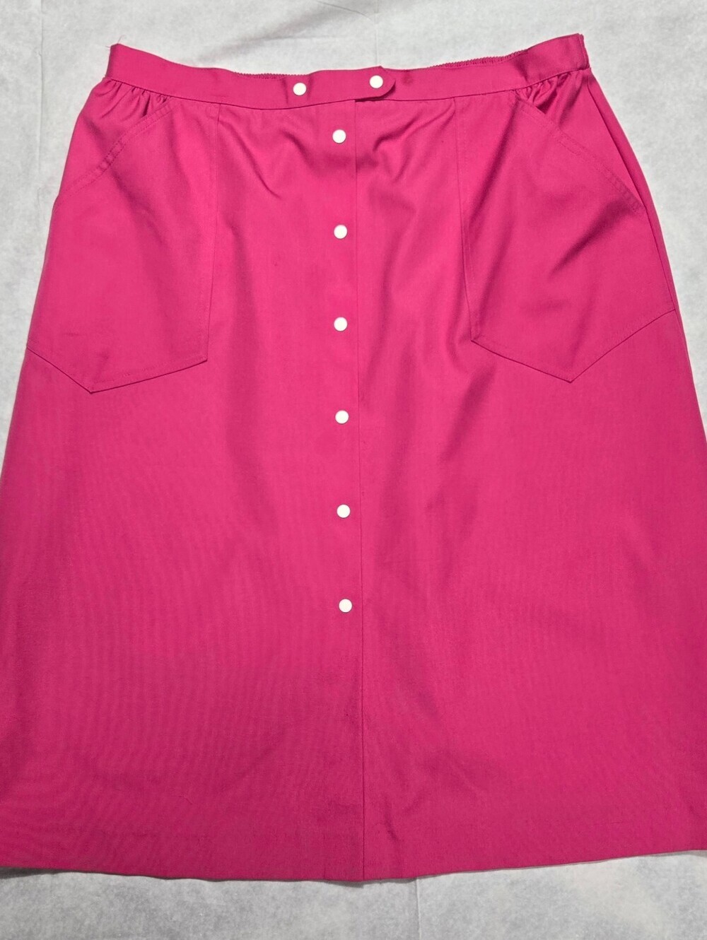 Koret 20W VintageA Line Skirt Pink Full Snap Down Pockets Partial Elastic Waist